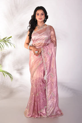 Fancy Pink Jimmy Choo Saree - Keya Seth Exclusive