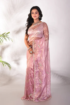 Fancy Pink Jimmy Choo Saree - Keya Seth Exclusive