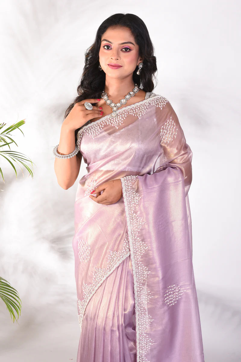 Fancy Mauva Jimmy Choo Saree - Keya Seth Exclusive