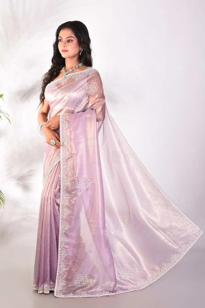 Fancy Mauva Jimmy Choo Saree - Keya Seth Exclusive