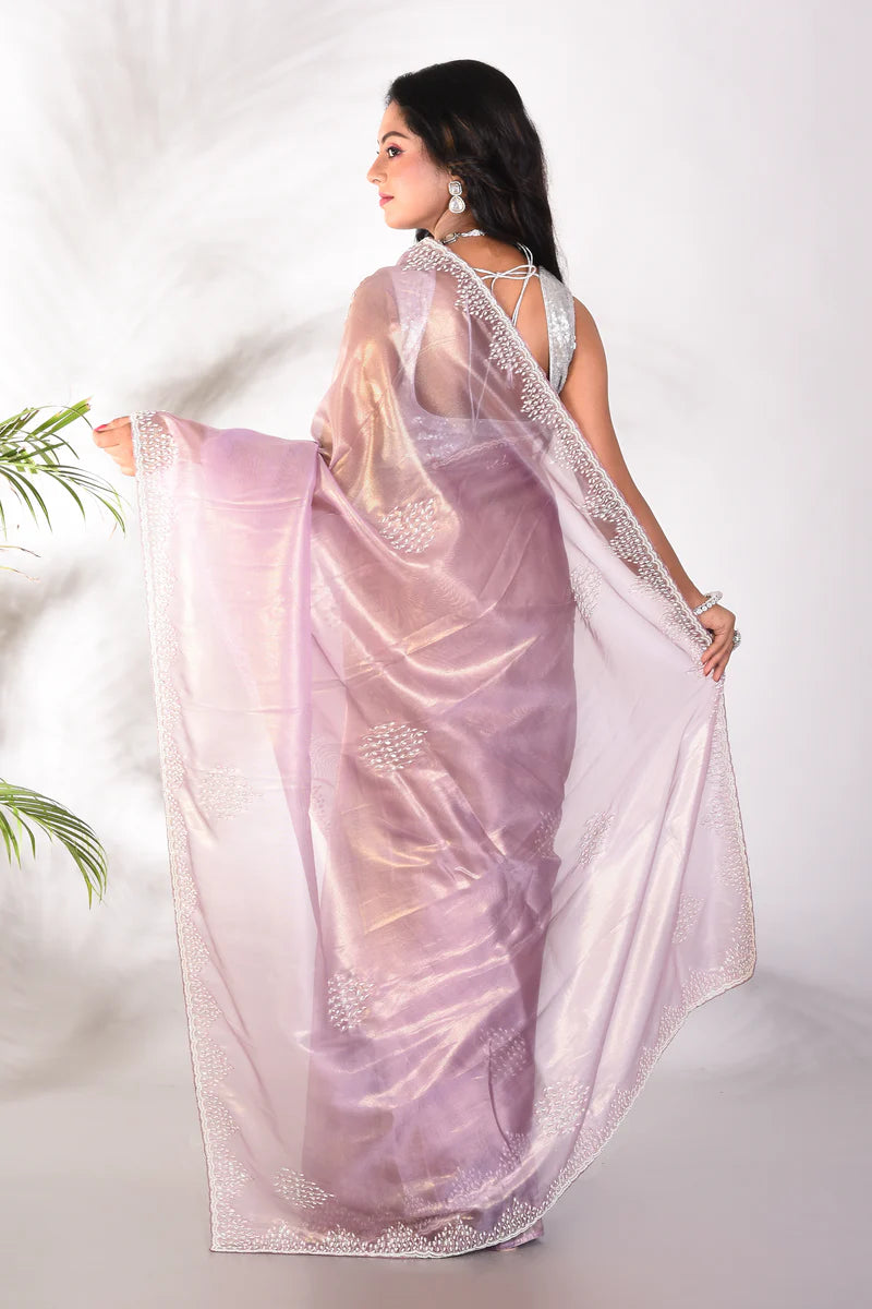 Fancy Mauva Jimmy Choo Saree - Keya Seth Exclusive