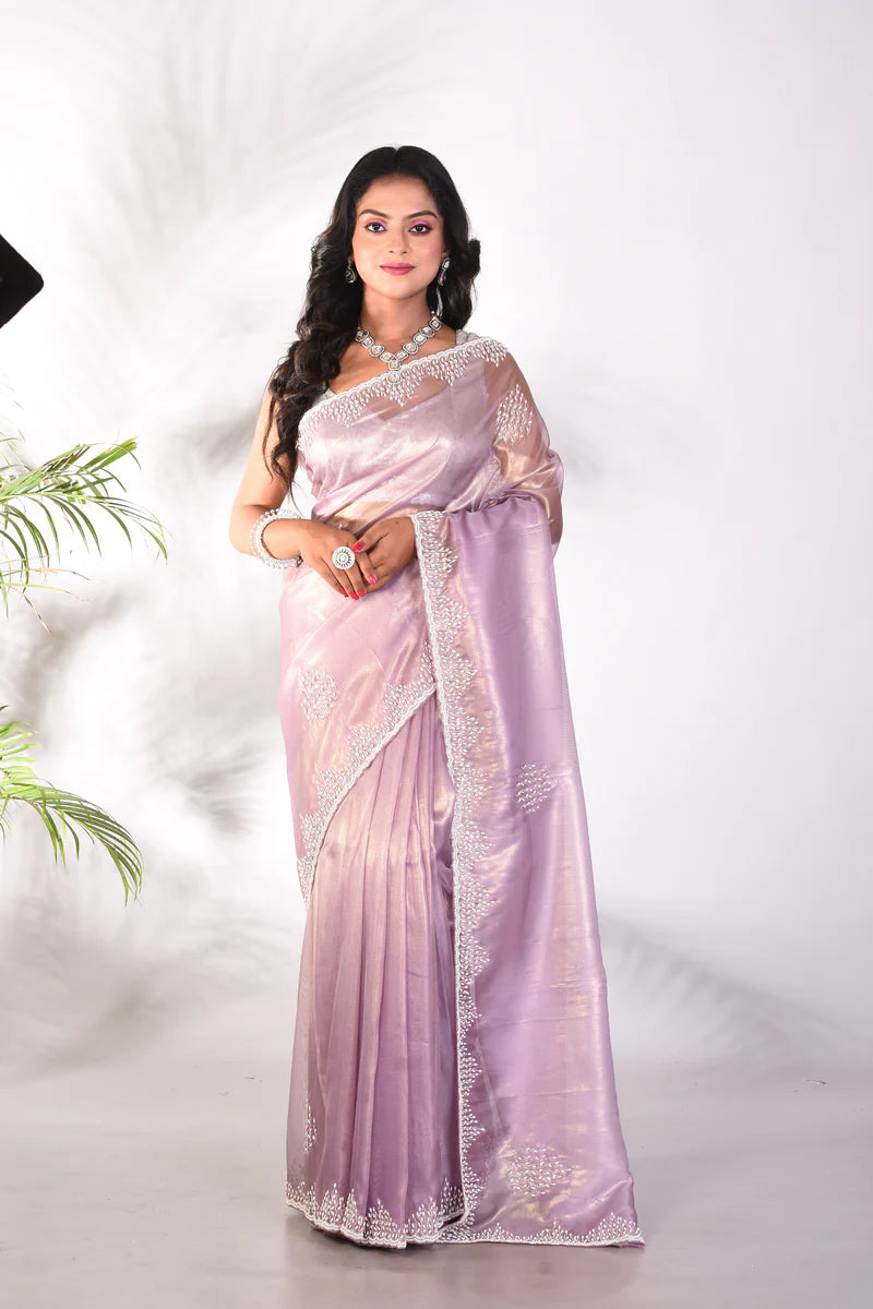 Fancy Mauva Jimmy Choo Saree - Keya Seth Exclusive
