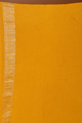 Mustard Blended Khaddi Saree - Keya Seth Exclusive