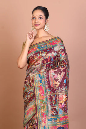 Purple Blended Khaddi Saree - Keya Seth Exclusive
