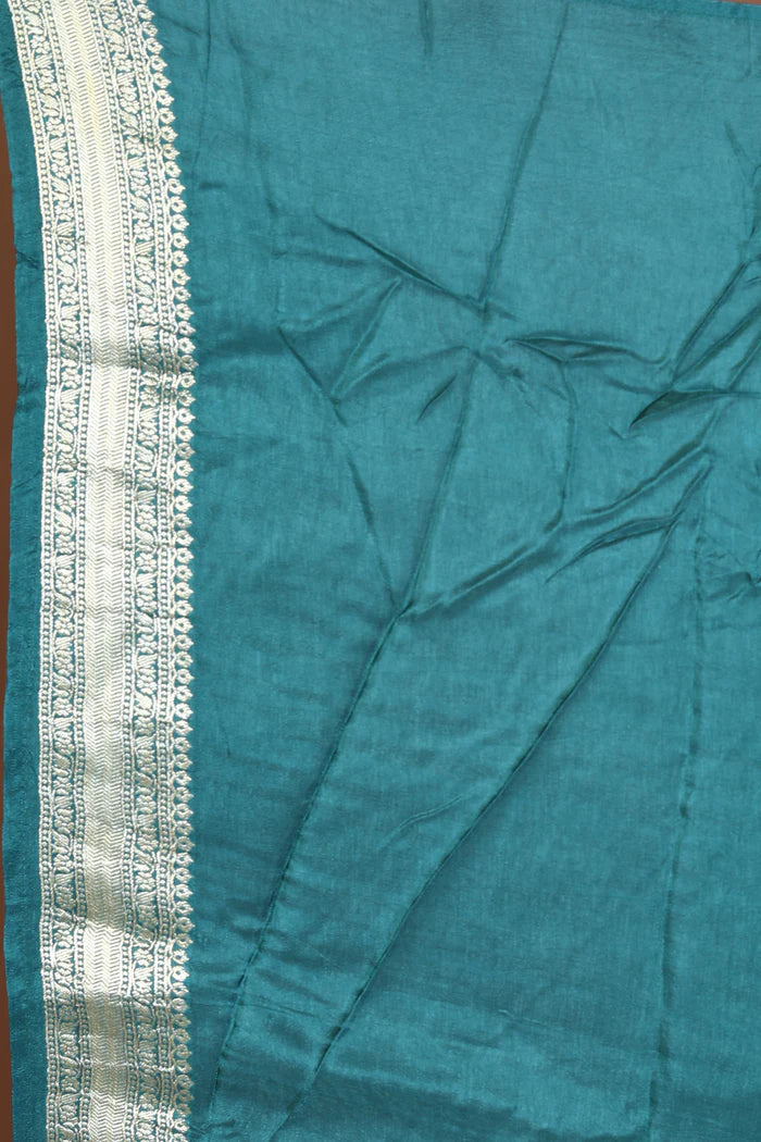 Rama Green Blended Khaddi Saree - Keya Seth Exclusive
