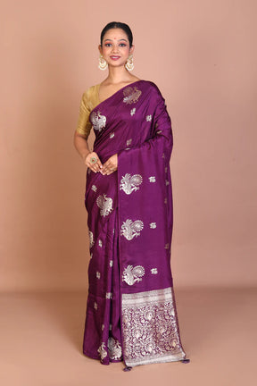 Purple Blended Khaddi Saree - Keya Seth Exclusive