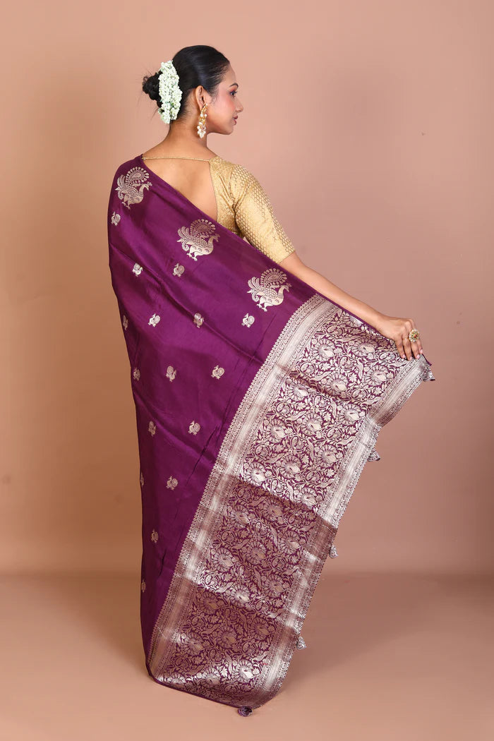 Purple Blended Khaddi Saree - Keya Seth Exclusive