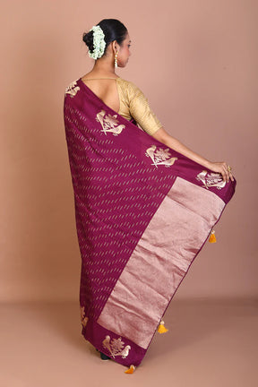 Purple Blended Khaddi Saree - Keya Seth Exclusive