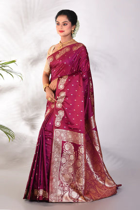 Purple Blended Katan saree - Keya Seth Exclusive