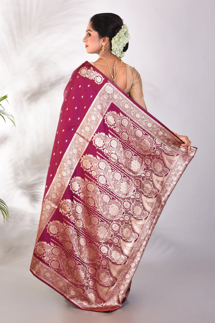 Purple Blended Katan saree - Keya Seth Exclusive