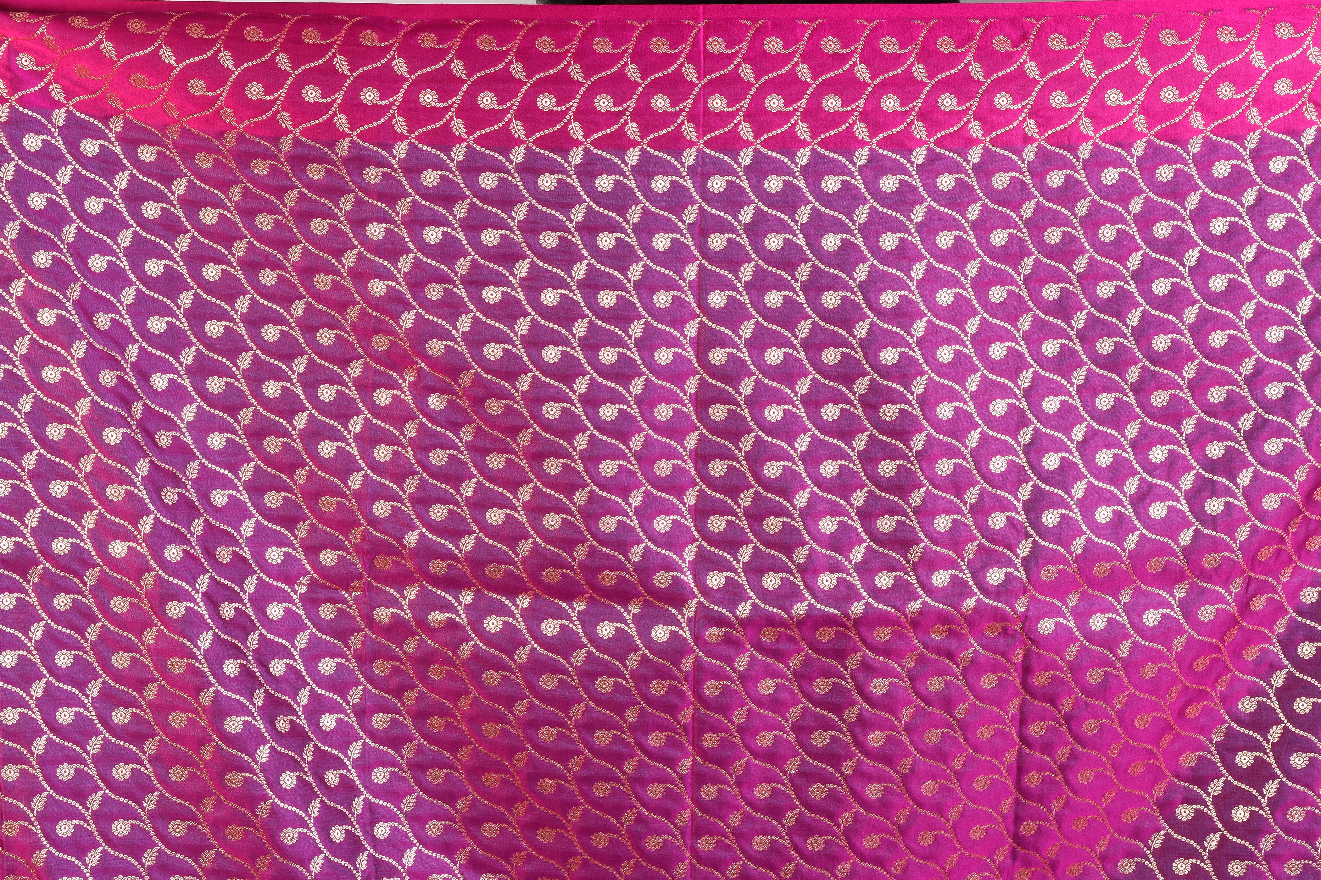 Magenta Blended Katan Saree - Keya Seth Exclusive