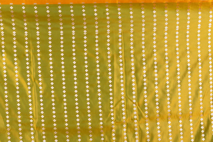 Soft Olive Green Mushroo Silk Saree - Keya Seth Exclusive