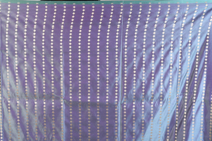 Soft Purple Grey Mushroo Silk Saree - Keya Seth Exclusive