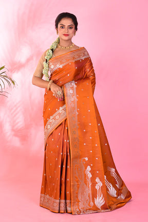 Mustard Blended Katan Saree - Keya Seth Exclusive