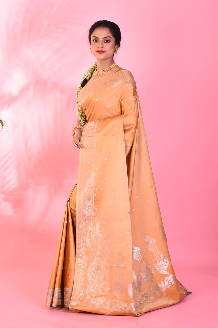 Brown Blended Katan Saree - Keya Seth Exclusive