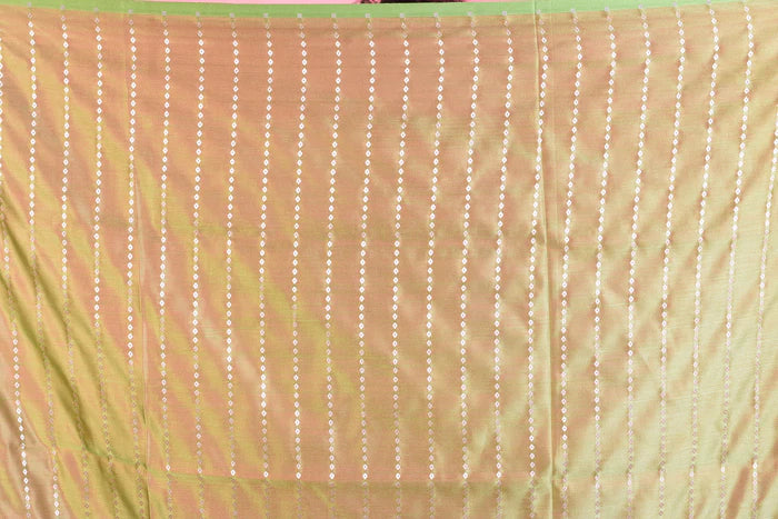 Light Green Mushroo Silk Saree - Keya Seth Exclusive