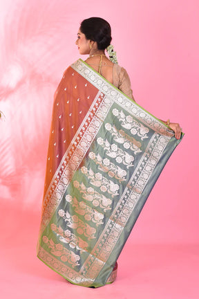 Mustard Mushroo Silk Saree - Keya Seth Exclusive