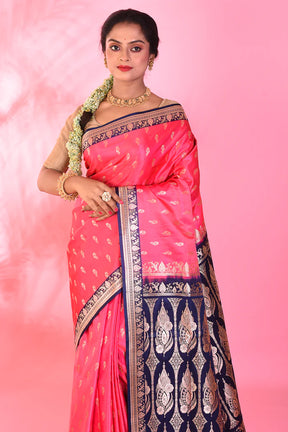 Pink Mushroo Silk Saree - Keya Seth Exclusive