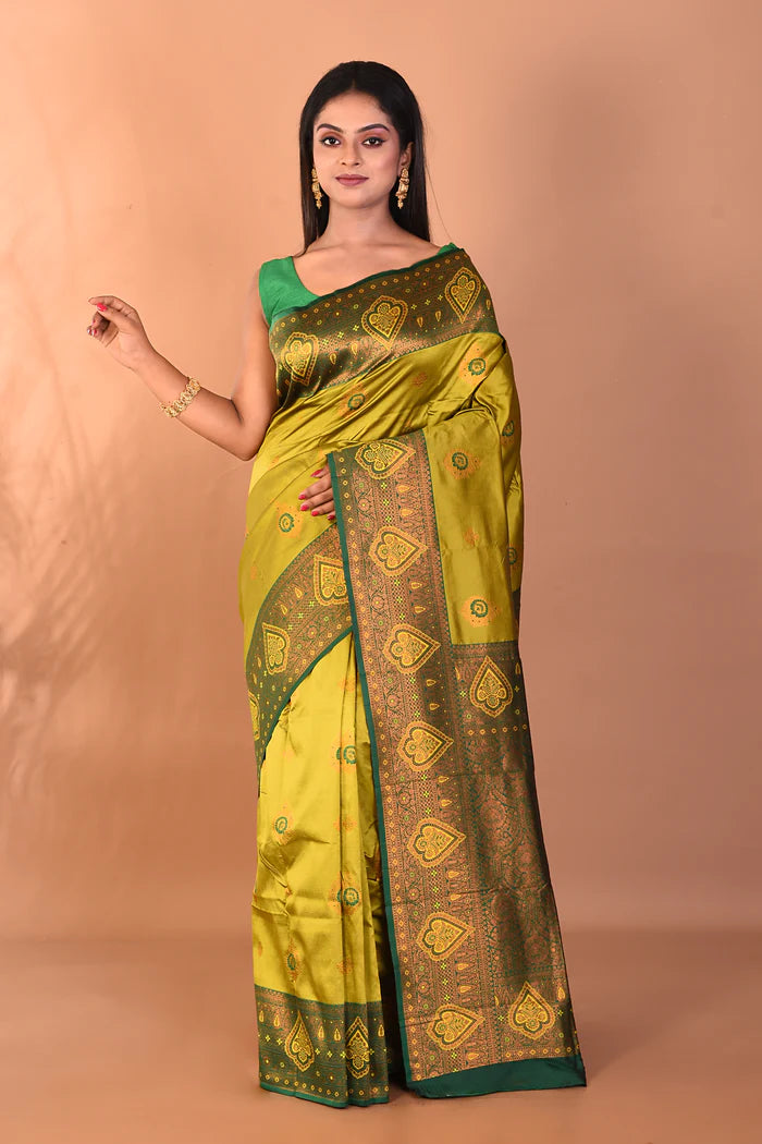 Green Blended Kanjivaram Silk Saree - Keya Seth Exclusive