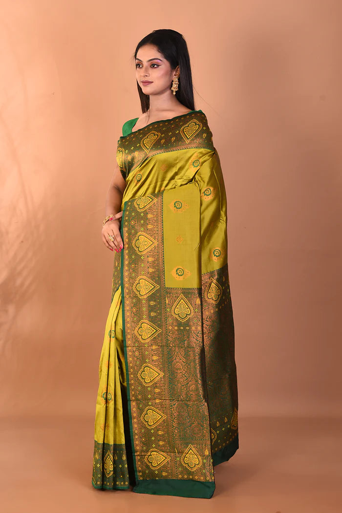 Green Blended Kanjivaram Silk Saree - Keya Seth Exclusive
