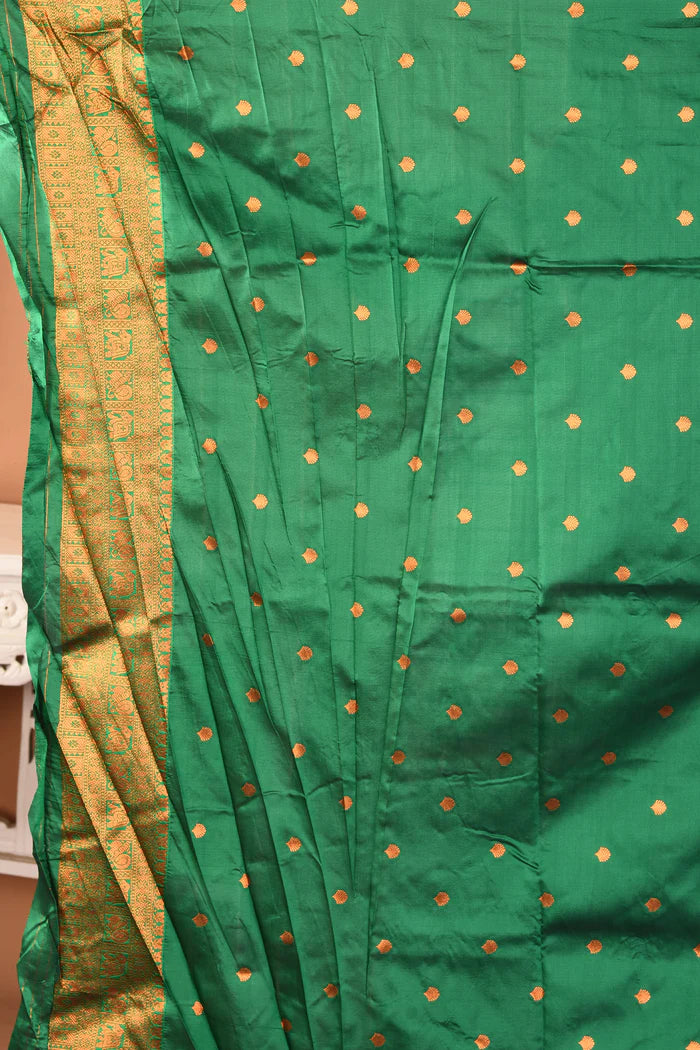 Maroon Blended Katan Silk Saree - Keya Seth Exclusive