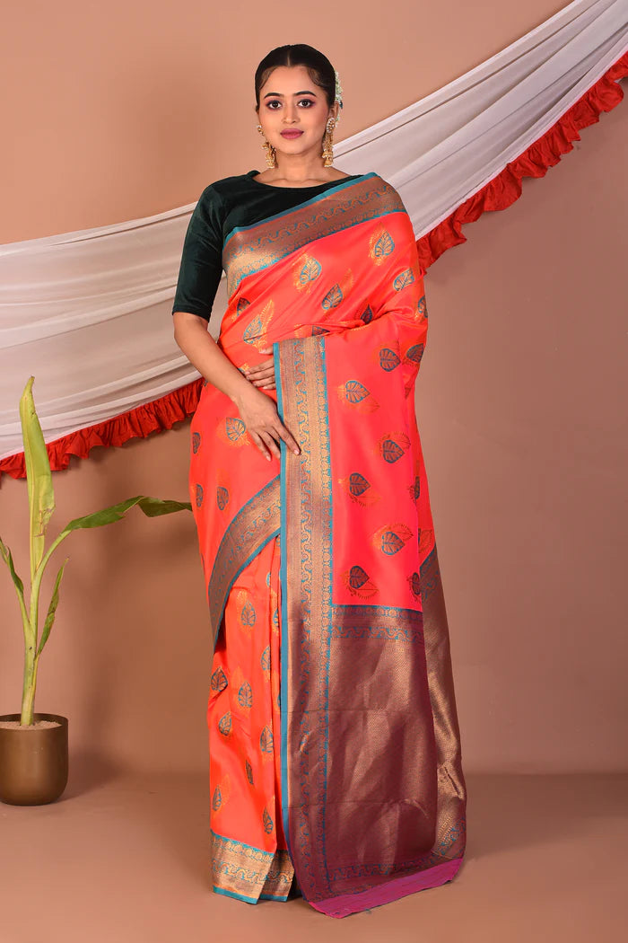 Pink Blended Silk Saree - Keya Seth Exclusive