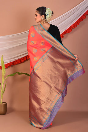 Pink Blended Silk Saree - Keya Seth Exclusive