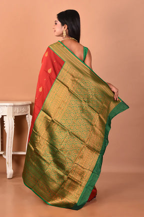 Maroon Blended Katan Silk Saree - Keya Seth Exclusive