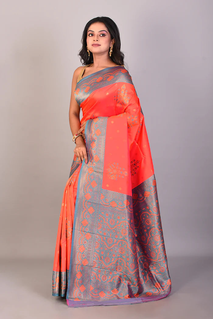 Pink Blended Kanjivaram Silk Saree - Keya Seth Exclusive