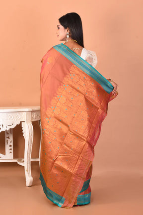 Dual Tone Olive Bomkai Silk Saree - Keya Seth Exclusive