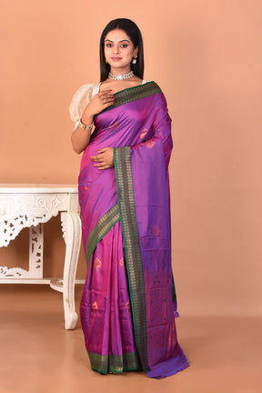 Purple Mushroo Silk Saree - Keya Seth Exclusive