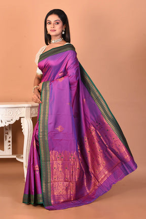 Purple Mushroo Silk Saree - Keya Seth Exclusive