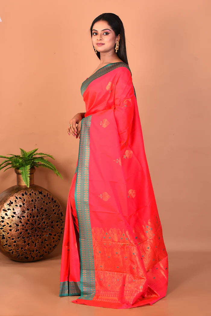 Pink Blended Bomkai Silk Saree - Keya Seth Exclusive