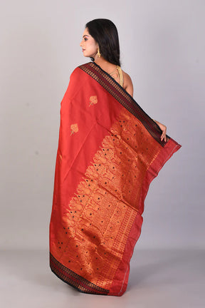 Maroon Blended Bomkai Silk Saree - Keya Seth Exclusive