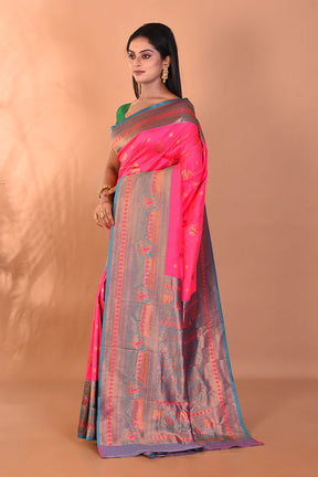 Light Pink Blended Kanjivaram Silk Saree - Keya Seth Exclusive