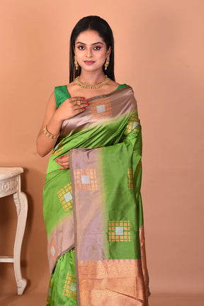 Green Blended Kanjivaram Silk Saree - Keya Seth Exclusive