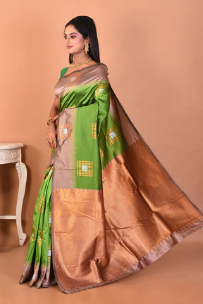 Green Blended Kanjivaram Silk Saree - Keya Seth Exclusive