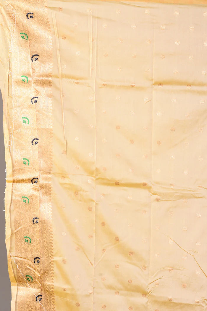 OffWhite Blended Kanjivaram Silk Saree - Keya Seth Exclusive