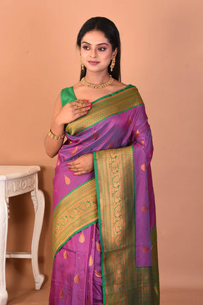 Violet Blended Katan Silk Saree - Keya Seth Exclusive