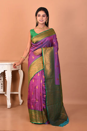 Violet Blended Katan Silk Saree - Keya Seth Exclusive