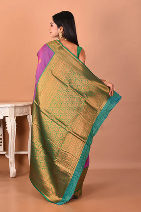 Violet Blended Katan Silk Saree - Keya Seth Exclusive