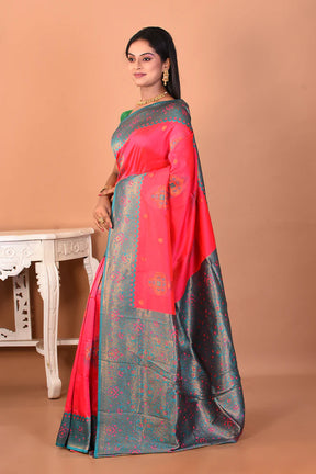Pink Blended Mushroo Silk Saree - Keya Seth Exclusive