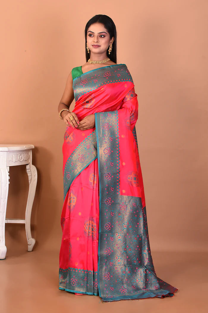 Pink Blended Paithani Silk Saree - Keya Seth Exclusive