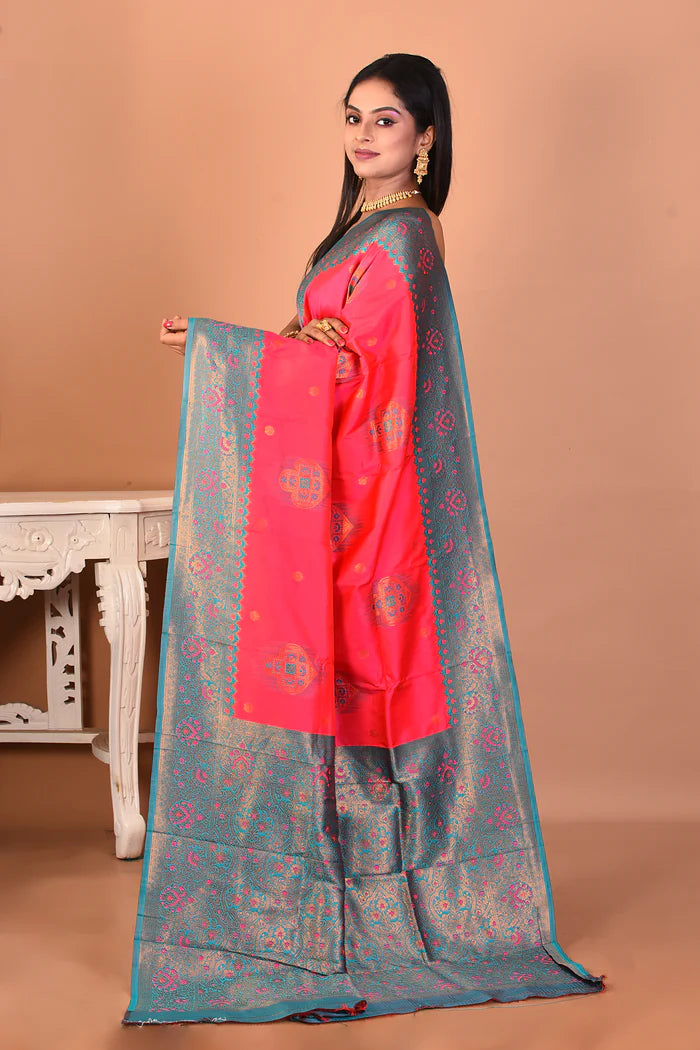 Pink Blended Paithani Silk Saree - Keya Seth Exclusive