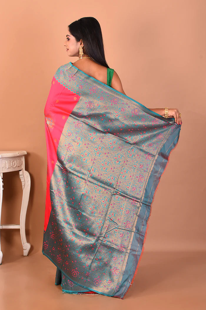 Pink Blended Paithani Silk Saree - Keya Seth Exclusive
