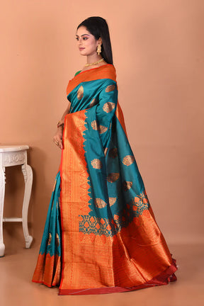 Rama Green Blended Kanjivaram Silk Saree - Keya Seth Exclusive