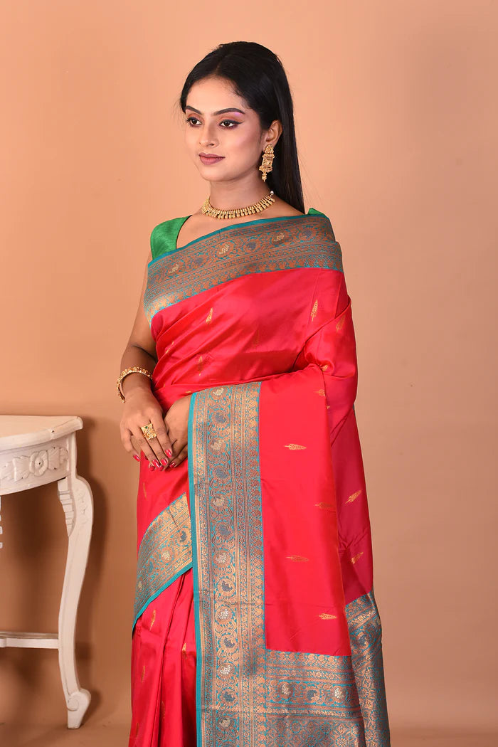 Maroon Blended Kanjivaram Silk Saree - Keya Seth Exclusive