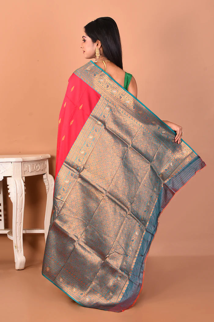 Maroon Blended Kanjivaram Silk Saree - Keya Seth Exclusive