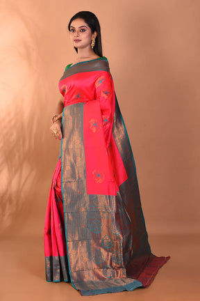 Pink Blended Kanjivaram Silk Saree - Keya Seth Exclusive