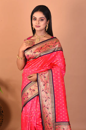 Pink Blended Paithani Silk Saree - Keya Seth Exclusive